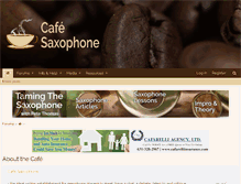 Tablet Screenshot of cafesaxophone.com